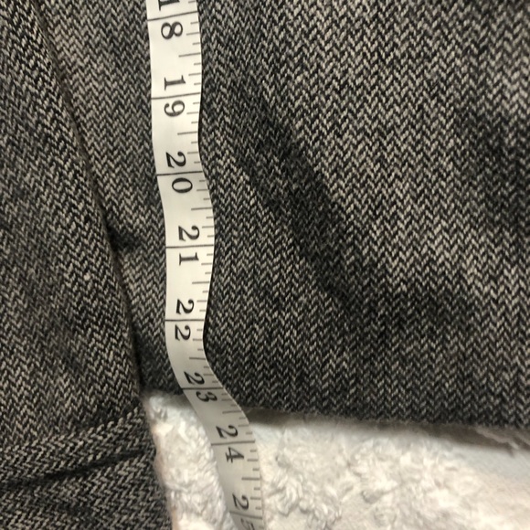 Fashion Bug Wool blend Herringbone Gray Bomber Jacket with Structured Design - Picture 10 of 13